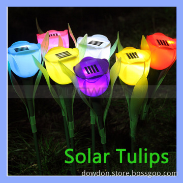Portable 2V 400mA Solar Power Tulip Lamp Flower Lawn Light